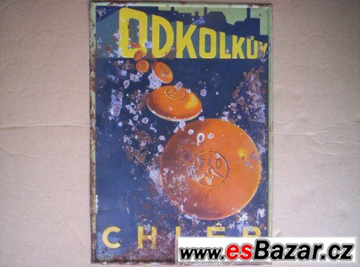 ODKOLEK stará plechová cedule – fotografie 1