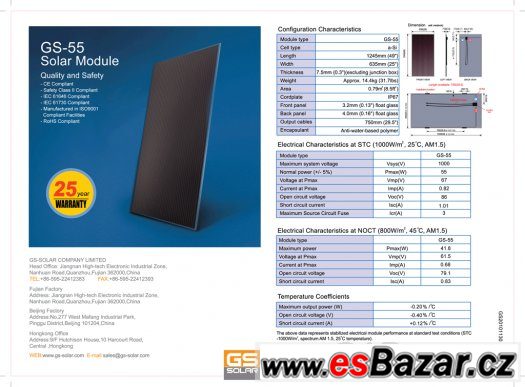 Paleta fotovoltaických panelů - 50 ks / 2,75 kWp – fotografie 3