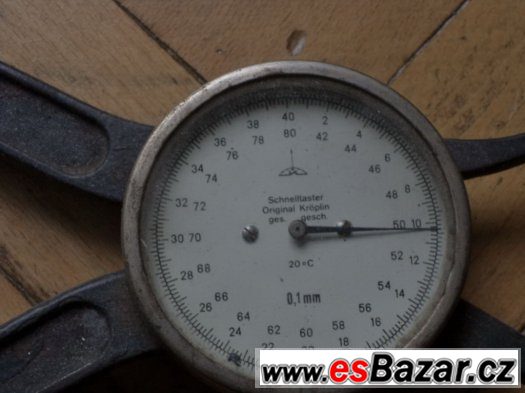 Prodám historický německý pákový měřič tloušťky 0-40 mm – fotografie 2