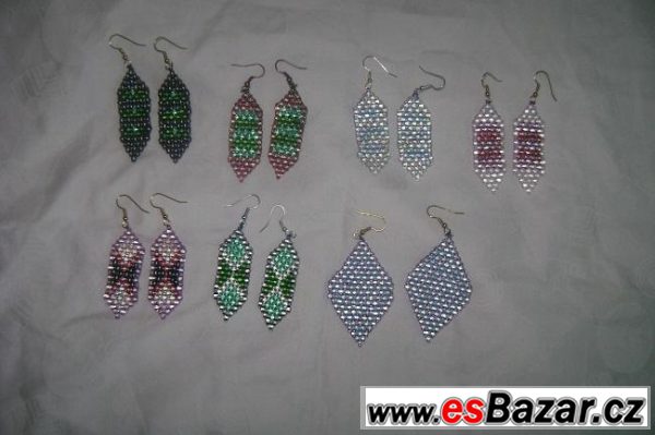 Prošívané náušnice – fotografie 1