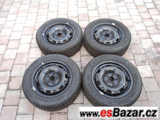 Zimní pneu 185/60/14 vzorek:7mm + disky 5x100 (ŠKODA, VW) – fotografie 1