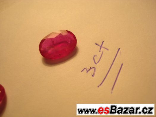 investiční přírodní 3.47ct  rubín certifikovaný – fotografie 1
