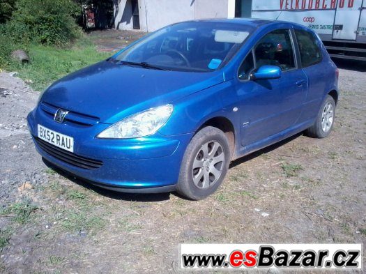 Peugeot 307 2.0 HDI 66 kw modrá met. rozprodám na ND – fotografie 1