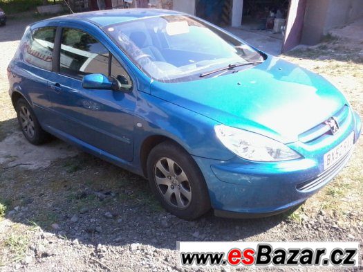Peugeot 307 2.0 HDI 66 kw modrá met. rozprodám na ND – fotografie 2