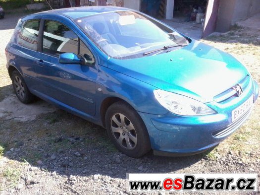 Peugeot 307 2.0 HDI 66 kw modrá met. rozprodám na ND – fotografie 2