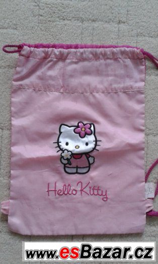 Plyšová kabelka, pytlík na papuče Hello Kitty – fotografie 2