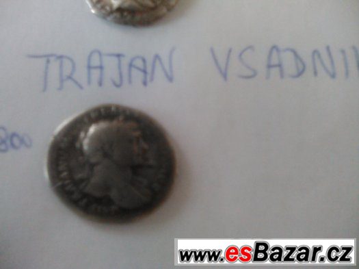 Antika Rim Mince Denary Marcus Aurelius Cesar Trajan Vespasi – fotografie 5