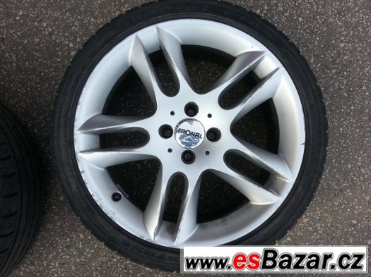 4x ALU Ronal R17 4x100 + zánovní pneu – fotografie 4