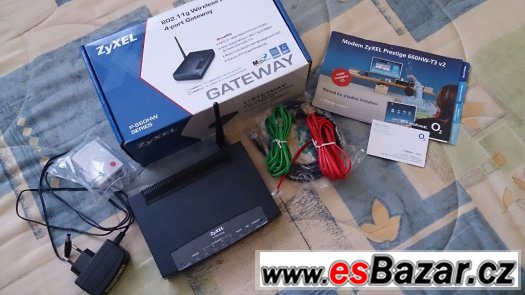 ADSL2 MODEM, WIFI ROUTER ZYXEL P660HW-T3 v2 – fotografie 1