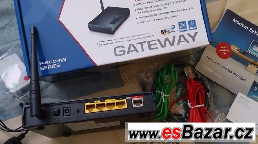 ADSL2 MODEM, WIFI ROUTER ZYXEL P660HW-T3 v2 – fotografie 3