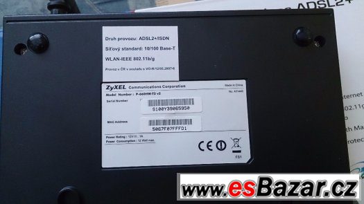 ADSL2 MODEM, WIFI ROUTER ZYXEL P660HW-T3 v2 – fotografie 4