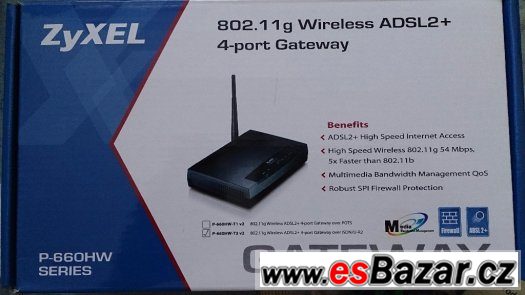 ADSL2 MODEM, WIFI ROUTER ZYXEL P660HW-T3 v2 – fotografie 5