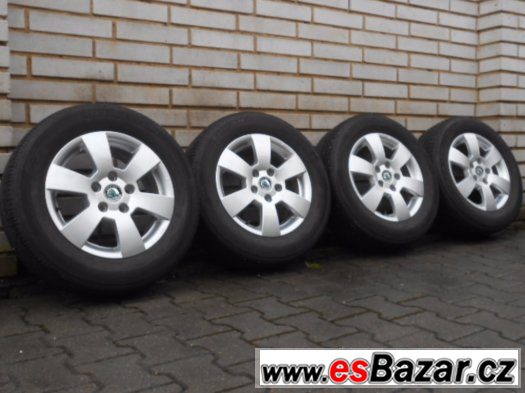 Original alu.kola Skoda Octavia 2  195/65/15, 5x112, – fotografie 1