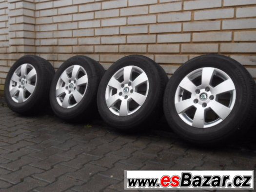 Original alu.kola Skoda Octavia 2  195/65/15, 5x112, – fotografie 2