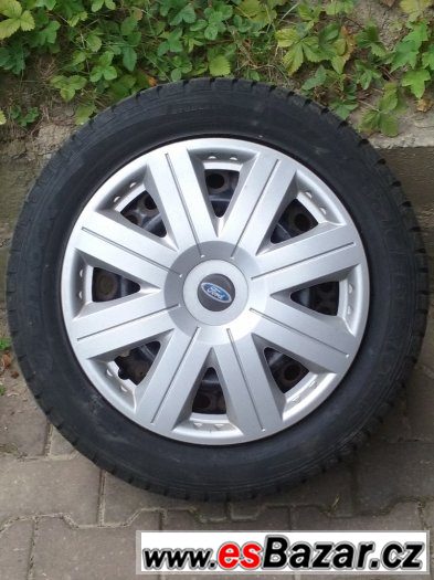 16´ plechy Ford 5x108 se zimnímy pneu Hankok + poklice – fotografie 1