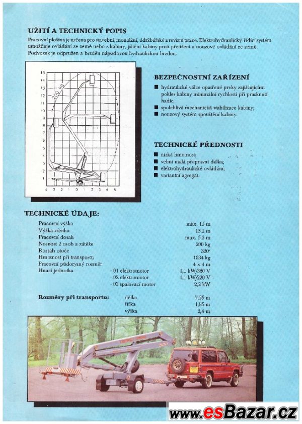 Pracovní plošina PP15 – fotografie 2