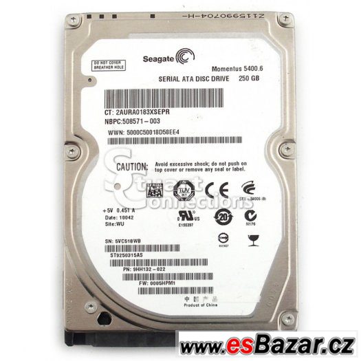 seagate momentus 5400.6 250 gb do noteboku – fotografie 1