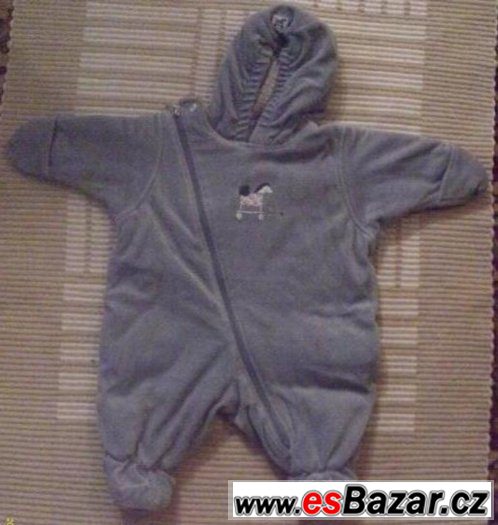 semisovy overal,vel.62,svetle modry,na zip,neutralni,vh.dar – fotografie 1