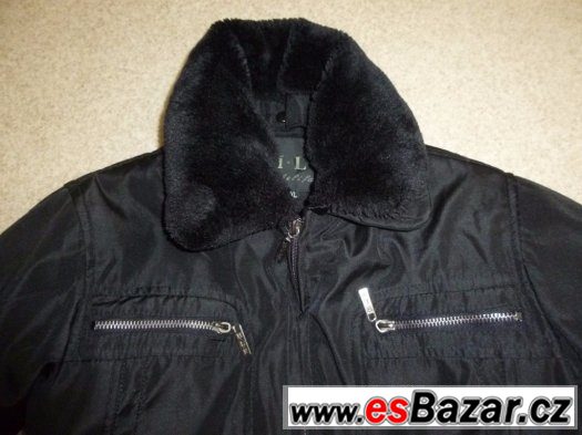 černá vyteplená bundička – fotografie 2