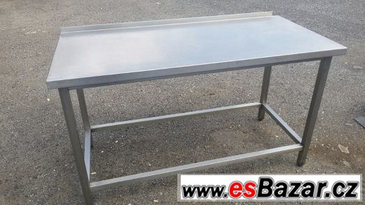 Nerezový stůl 150x70x85 s lemem – fotografie 1