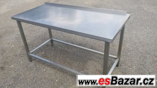 Nerezový stůl 150x70x85 s lemem – fotografie 2