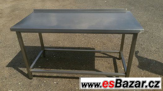 Nerezový stůl 150x70x85 s lemem – fotografie 3