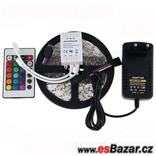 Prodám kompletní sadu: LED pásek + ovladač + zdroj – fotografie 1