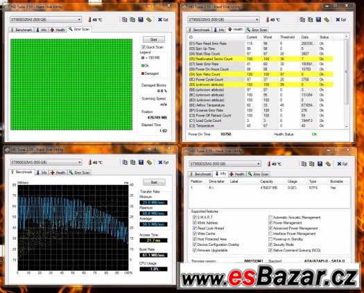 HDD 500GB 5,4krpm 2,5" Segate – fotografie 1