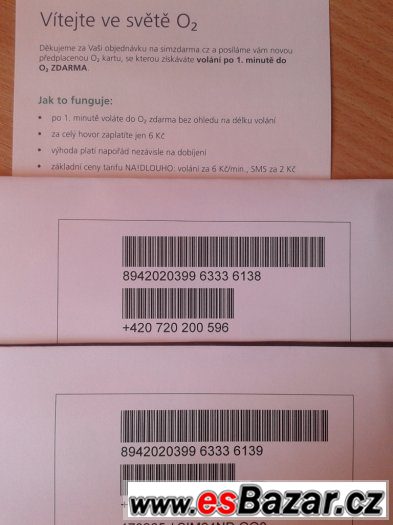 Prodám simkarty – fotografie 2