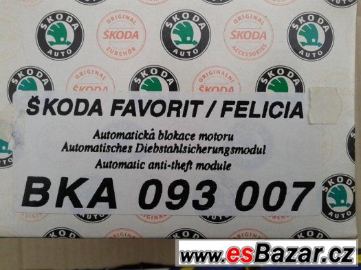 ŠKODA FAVORIT, FELICIA - Automatická blokace motoru NOVÁ – fotografie 4
