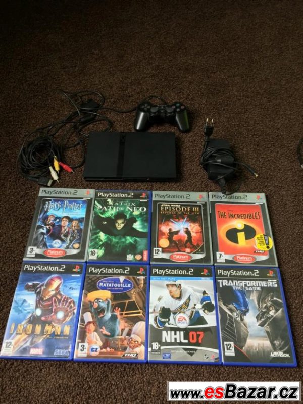 Playstation 2 slim + 8 her. – fotografie 1