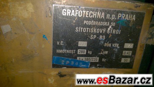 sítotiskový poloautomat – fotografie 2