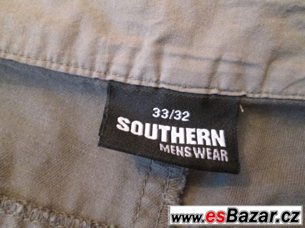 Pánské kalhoty khaki zelená – fotografie 5