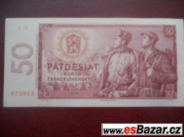 Padesát korun z roku 1964 - UNC – fotografie 1