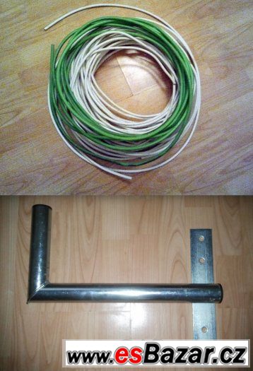 Držák antény/sat paraboly 40cm, Koaxialní kabely – fotografie 1