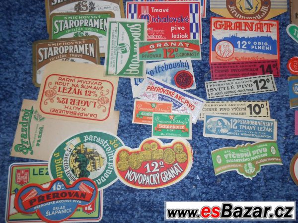 Pivo - pivní etikety do r. 1948 50x  – fotografie 1