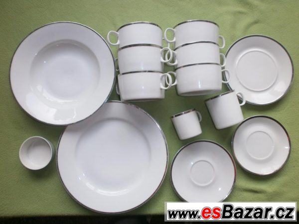 Jídelní souprava - bílý porcelán – fotografie 1