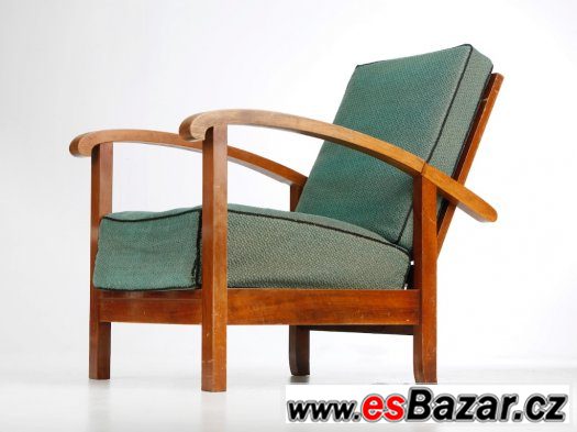 Polohovací Art Deco křeslo – fotografie 3