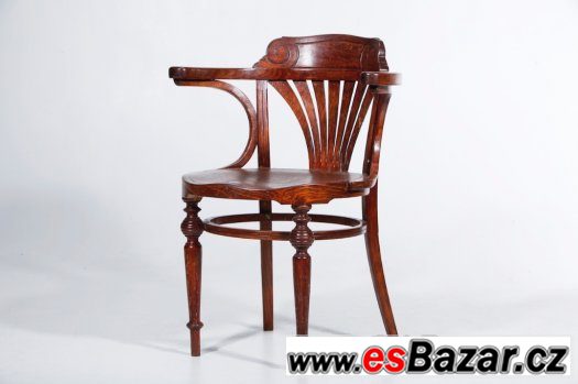 Secesní křesílko Gebruder Thonet Wien 1901 model No 25. – fotografie 3