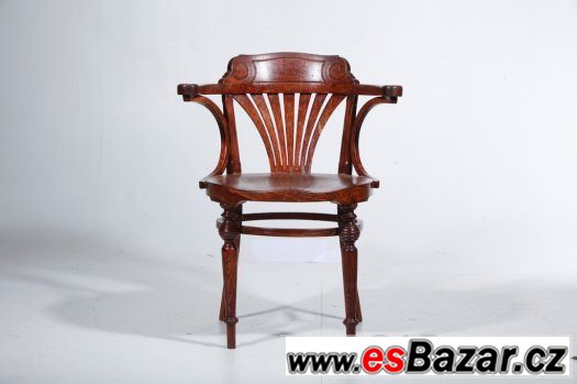 Secesní křesílko Gebruder Thonet Wien 1901 model No 25. – fotografie 4