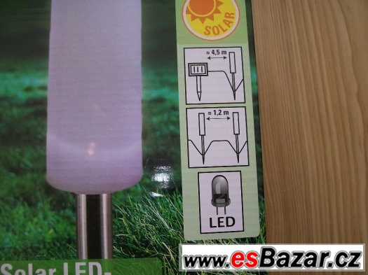 Solární světlo LED zahradní bodec  nerozbalený – fotografie 2