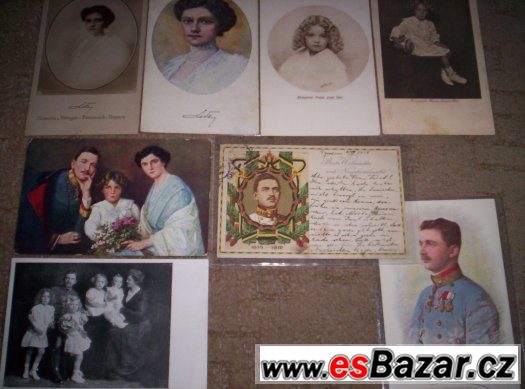 pohledy,pohlednice šlechty 45ks – fotografie 1