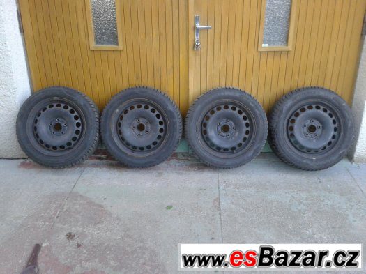 Plech.disky 16 + zimní pneu 205/55/16 91 H – fotografie 1