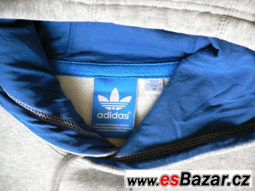 Mikina Adidas Originals, světle šedé, vel. M - jako nová – fotografie 2