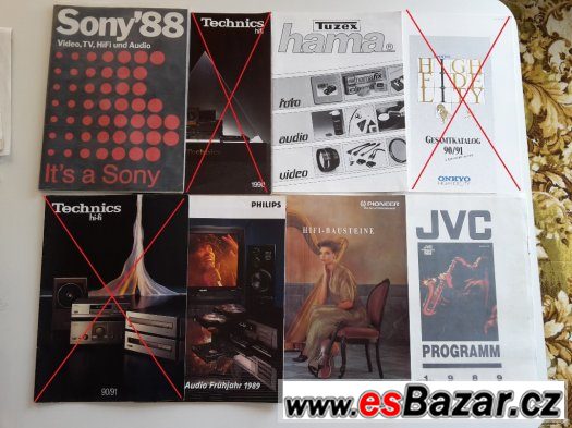Reklamní časopisy/prospekty zn. SONY,Pioneer,JVC z 80. let – fotografie 1