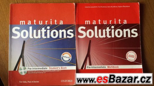 učebnice a pracovní sešit - Maturita Solutions, Anglický jaz – fotografie 1