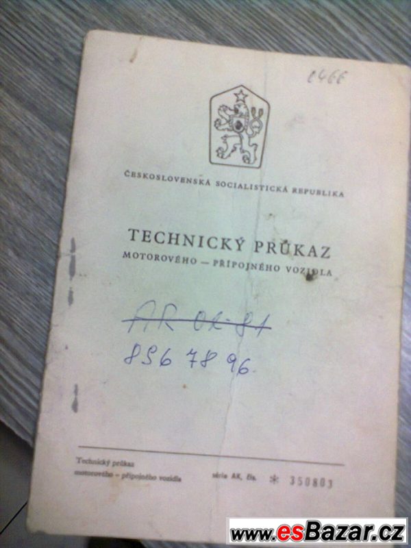 Doklady k Liaz MTSP 27 – fotografie 1