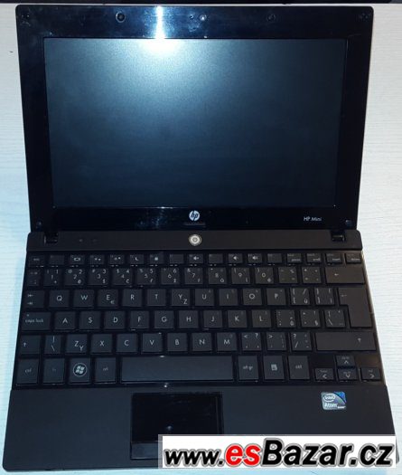 Pěkný notebook, netbook HP Mini v černé barvě – fotografie 1