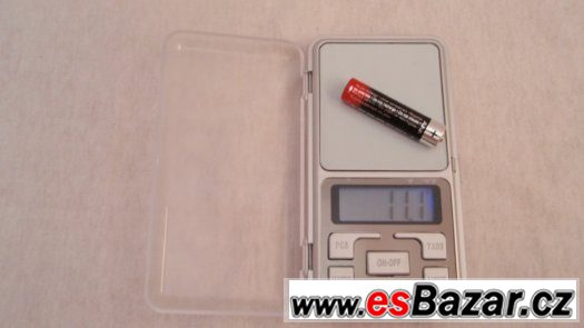 Kapesní digitalní váha přenosna 0.1g / 500g +3 baterie, nová – fotografie 5