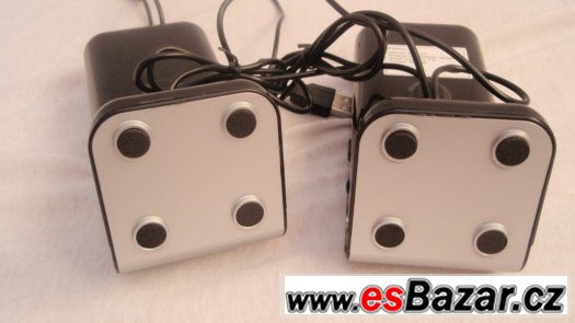 Reproduktory 2.0 přenosné 4W na USB k PC, notebooku, nové – fotografie 4